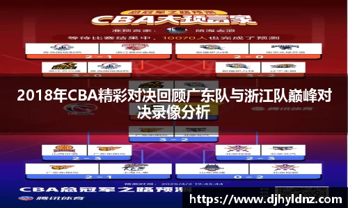 2018年CBA精彩对决回顾广东队与浙江队巅峰对决录像分析